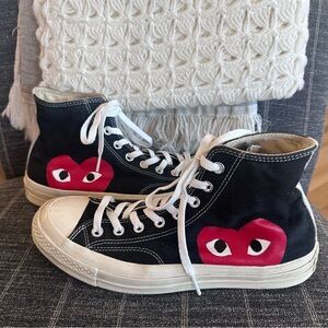 Converse Comme des Garçons PLAY x Chuck 70 High Top Black Men’s 9/Women’s 11